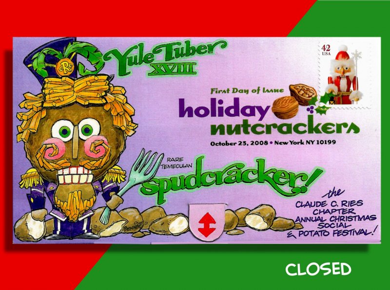 Nutcracker Pull-Tab FDC Features Only Known SPUDCRACKER!! Beware of Those Jaws!