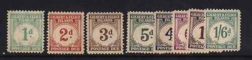 Gilbert & Ellice Islands #J1 - #J8 NH Mint Set