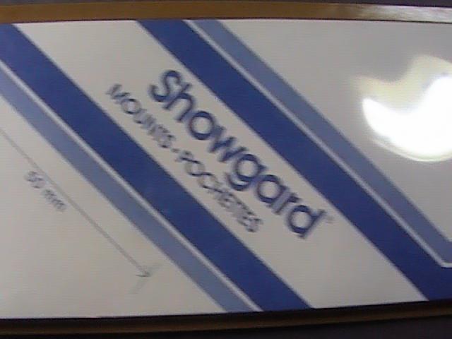 SHOWGARD MOUNTS # 50--215MM LONG x 50MM WIDE---15 STRIPS---BLACK /NEW