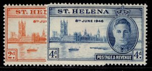 ST. HELENA GVI SG141-142, 1946 VICTORY set, M MINT.