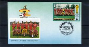 Grenadines St. Vincent 1986 FIFA World Cup Mexico 1986 Canada team official FDC