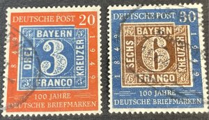 GERMANY # 667-668--USED---COMPLETE SET---1949
