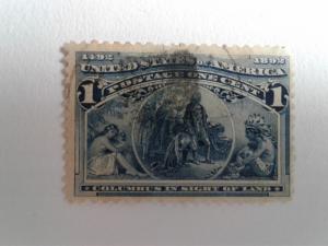 SCOTT # 230 USED ONE CENT COLUMBIAN EXPO 1898 !!