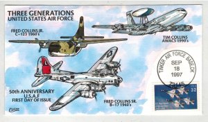 COLLINS HANDPAINTED #3167 TINKER AIR FORCE BASE  3 GENERATIONS OF AIRCRAFT