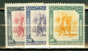 QJ: Cyrenaica 65-77 mint CV $175.45; scan shows only a few
