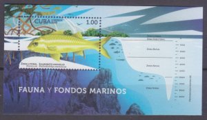 2018 Cuba 6376/B358 Marine fauna