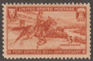 SCOTT  894  PONY EXPRESS  3¢  SINGLE  MINT NEVER HINGED