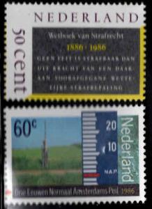 Netherlands Scott 676-677 MNH** 1986 set