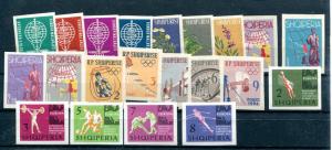 Albania  lot of Imperforated stamps VF NH - Lakeshore Philatelics