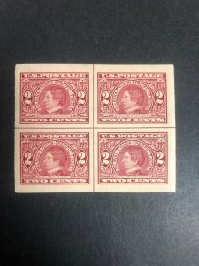 371 Centerline Block Of 4 Superb Jumbo Mint Never Hinged