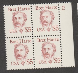 U.S. Scott #2196 Bret Harte Stamp - Mint NH Block of 4