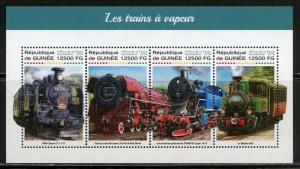 GUINEA  2018  STEAM TRAINS SHEET MINT NH