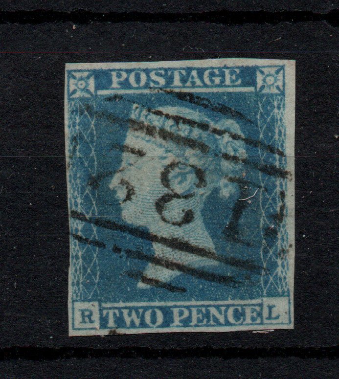 GB 1841 2d blue Imperf fine used (R-L) WS43006