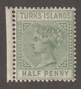 EDSROOM-16876 Turks Islands 51 MNH 1894 Die B Queen Victoria CV$7