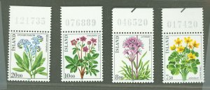 Iceland #567-570  Single (Complete Set) (Flora) (Flowers)