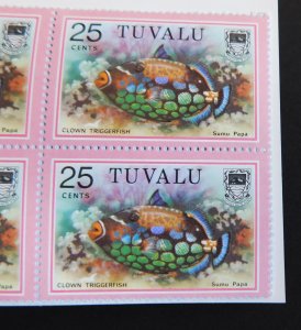 Tuvalu 102 105 107 108A Complete Booklet Marine Life Fish MNH 1979