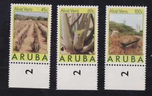 Aruba   #29-31  MNH  1988   aloe vera plant