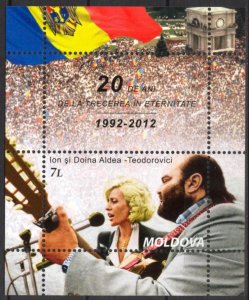 Moldova 2012 Singers 20th Anniv. of the Deaths of Musicians S/S MNH**