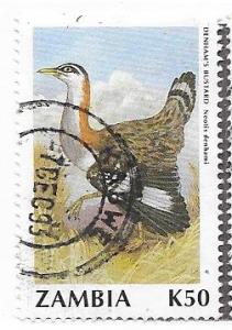 Zambia #540 850k Denham's bustard   (U)  CV$2.00