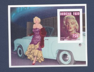 BURKINA FASO - Scott 1067 - MNH  imperf S/S - Marilyn Monroe - 1995