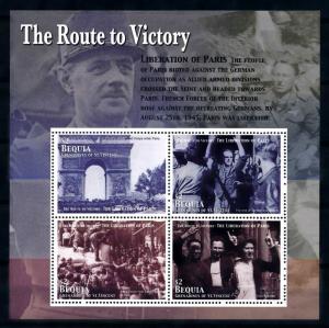 [76723] Bequia Gren. St. Vincent 2005 World War II Liberation Paris Sheet MNH