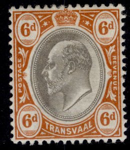 SOUTH AFRICA - Transvaal EDVII SG250, 6d black & orange-brown, M MINT.