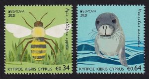 Cyprus Sc# 1356-7 MNH Europa 2021 / Endangered Animals