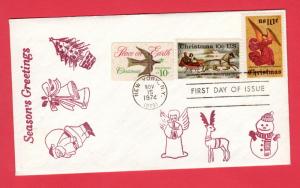 #1550-52 Christmas Combo Cover- Unknown  Cachet
