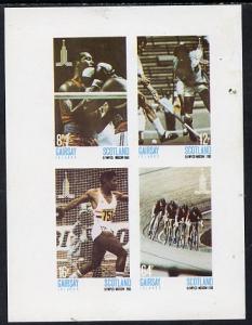 Gairsay 1980 Moscow Olympic Games imperf  set of 4 values...