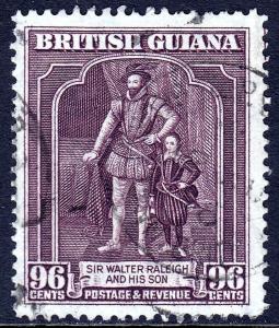 BRITISH GUIANA — SCOTT 238a (SG 316) —1944 KGVI 96¢ P12½X13½ — USED—  SCV $11.00