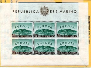 San Marino #490 sheet Mint VF NH    - Lakeshore Philatelics
