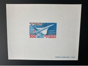 1977 Cameroon Mi. 847 Proof of Luxury Concorde 1st Airplane Link First-