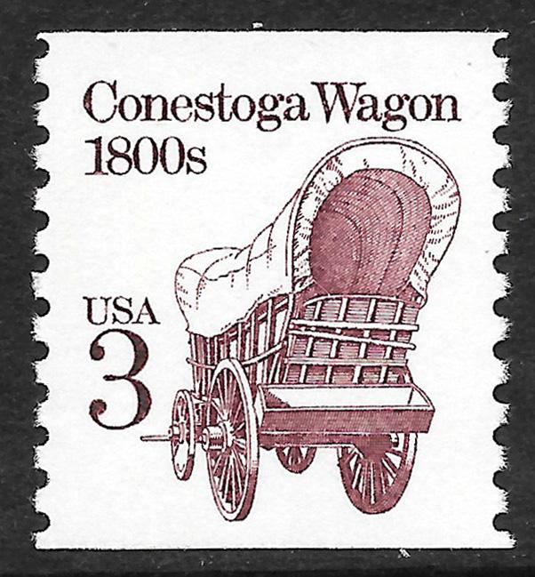 Scott 2252a   3¢ Conestoga Wagon MNH Coil Single, Dull Gum