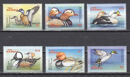 Gambia, Scott cat. 2496-2501. Water Birds issue. ^