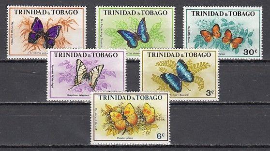 Trinidad, Scott cat. 210-215. Butterflies issue. ^