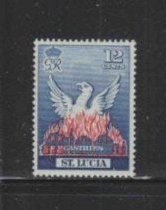 ST. LUCIA #151 1951 RECONSTRUCTION OF CASTRIES MINT VF NH O.G