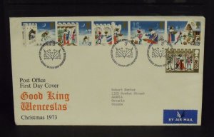 15449   GREAT BRITAIN   FDC # 709-714     Christmas 1973 - Good King Wenceslas