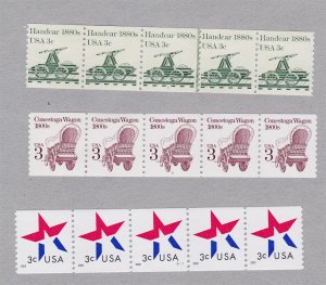 PNC5 3c US#1898, US 2252a, US 3615, US 3759, US 5201 MNH Lot (5)