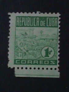 ​CUBA-SC#420-CUBA'S TOBACCO INDUSTRY- TOBACCO PICKING-MINT-VF-76 YEARS OLD