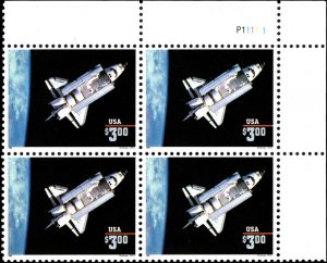 US #2544 $3.00 CHALLENGER SHUTTLE MNH UR PLATE BLOCK #P1111-1 DURLAND $25.00