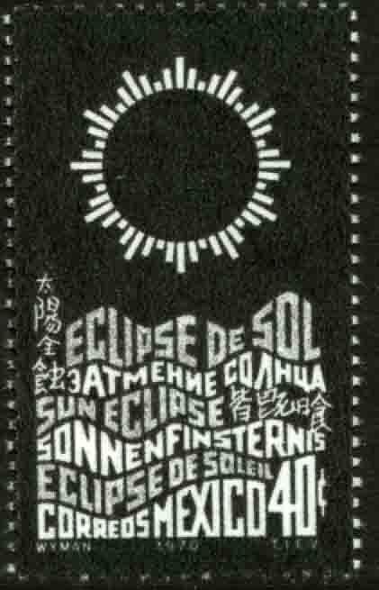 MEXICO 1030, 40¢ Total Sun Eclipse. MINT, NH. VF.