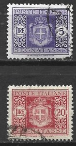 COLLECTION LOT 15061 ITALY 2 POSTAGE DUE STAMPS WMK 277 1945 CV+$34