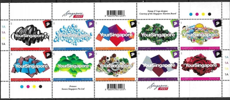 SINGAPORE SG2006a 2011 GREETINGS FROM YOUR SINGAPORE MNH