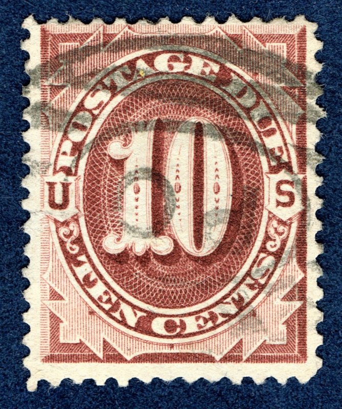 [0961] 1884 Scott#J19 used 10¢ red brown cv :$35 Postage due