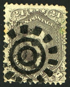 U.S. #78b USED WITH COGWHEEL CANCEL CORNER CREASE