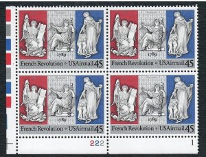 US Airmail # C120 , F-VF OG NH L/L Plate Block of 4 - I Combine S/H