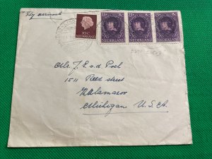 Netherlands Cover To Michigan, US, B290 (x3) 