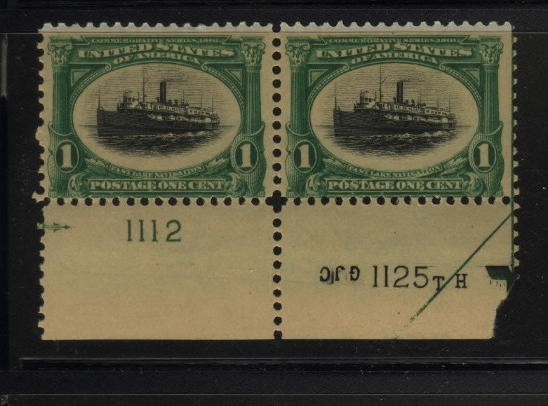 294 MNH Bottom 1112-1125 plate number pair