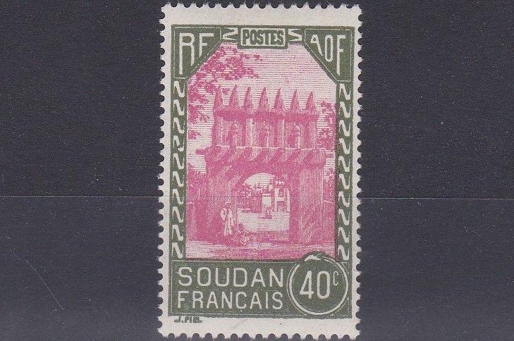 FRENCH COLONIES SUDAN  1931  40C  CARMINE & GREEN       MH 