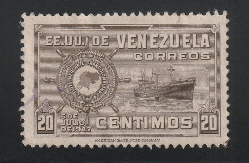 Venezuela, stamp, Scott#c259, used, hinged, ship